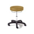 Midcentral Medical Physician Stool w/ Bright Aluminum Base, 360 Handle, Height - High, Brown MCM861-HH-BRN